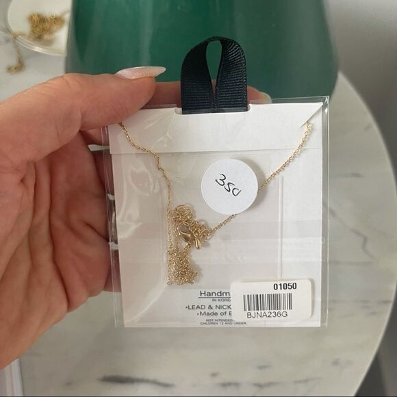 𝅺nwt Rolling Rocks 18k gold dipped necklace - Picture 3 of 3